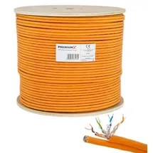 PremiumX 100m CAT 7 Netzwerkkabel Duplex LAN Kabel Ethernet Datenkabel S/FTP PiMF PoE Eca Cat7 Verlegekabel