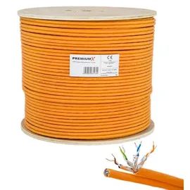 PremiumX 100m CAT 7 Netzwerkkabel Duplex LAN Kabel Ethernet Datenkabel S/FTP PiMF PoE Eca Cat7 Verlegekabel