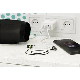 goobay 44962 4-fach USB-Ladegerät 30W, weiß