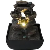 Entspannender Zimmerbrunnen rockfall und warmweiße led