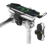 Bone Bike Tie 6 Pro Pack, Fahrrad Handyhalterung Vorbau, Silikon Smartphone Halter für MTB & Rennrad, iPhone 4,7–7,2", Vorbau Montage, Abnehmbar, Universal Handyhalter (für Powerbank)