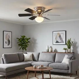 GLOBO RGB LED Deckenventilator 76 cm Silber