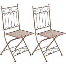 CLP Asina Gartensessel 42 x 40 x 94 cm braun 2 St.