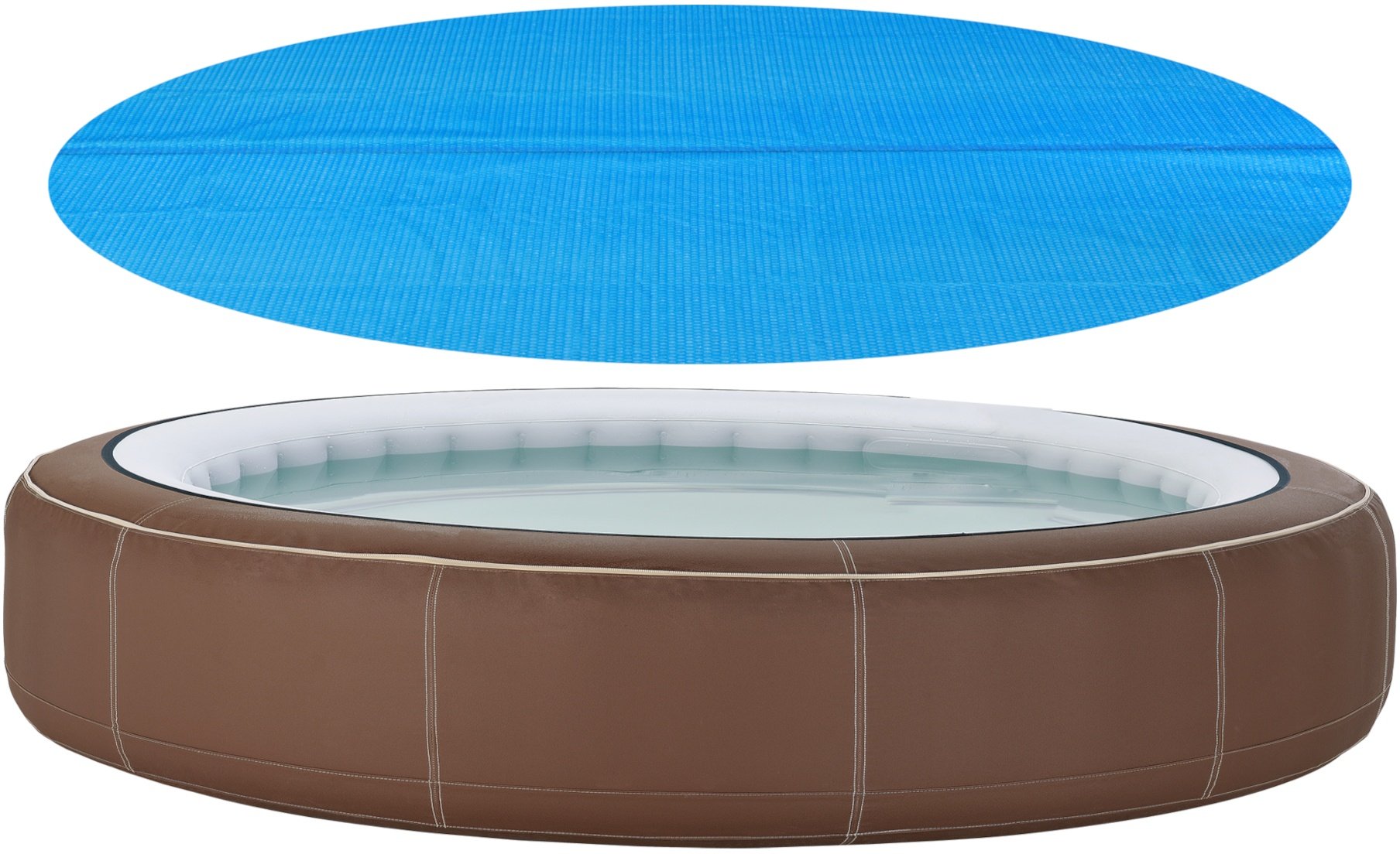 Solar Poolabdeckung ⌀488 cm Blau