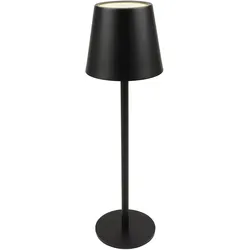 LED Tischleuchte FASHION dimmbar mit Touch Funktion 3 Lichtfarben IP44 12h Akku schwarz