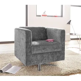 Home Affaire Sessel "Bob Drehsessel, Clubsessel und Cocktailsessel - alles passt", silber, B:72cm H:71cm T:75cm, Feinstruktur weich (92% Polyester, 8% Nylon);Struktur fein ( 100% Polyester);Struktur (30% Polyester, 70% Polyacryl);Struktur grob (40% Polyester, 60%