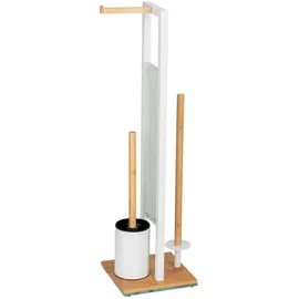Wenko WC-Garnitur Rivalta Weiß/Braun (26214100)