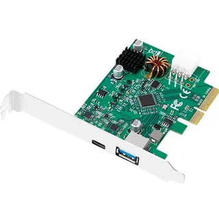Logilink PC0089 PCI-Express Card USB 3.2 Gen 2x1 USB-A & USB-C (PD)