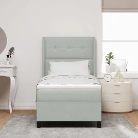vidaXL Boxspringbett 100 x 200 cm Hellgrau