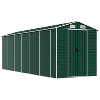 VidaXL Gerätehaus Grün 191x555x198 cm Verzinkter Stahl