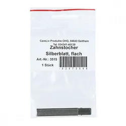 Zahnstocher Silberblatt flach