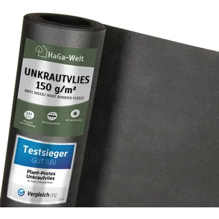 Haga - gartenvlies 150g/m2 in 1,6m Breite (Meterware) Unkrautflies Unkrautvlies
