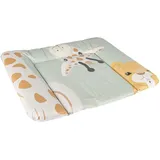 Sterntaler Wickelauflage Safari - Babywickelauflage - pflegeleichtes und abwaschbares Obermaterial - Wickelunterlage Safari-Design mit Giraffe und Löwe - gepolstert für maximalen Komfort, blassgrün