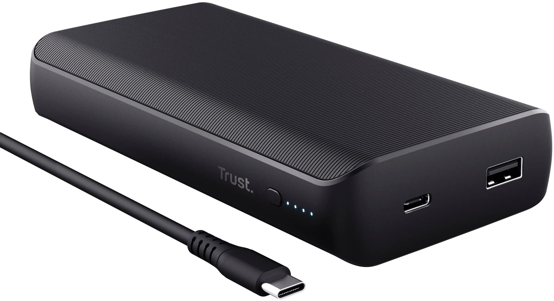 Trust Laro Powerbank 65W 20000mAh, Power Bank mit Schnellladefunktion, Power Delivery, Quick Charge 3.0, Mit USB-C Kabel, für Laptop/MacBook/MacBook Pro/MacBook Air Switch