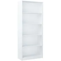 matkam Kinderbücherregal R6 74 x 180 x 35 cm Holz weiß