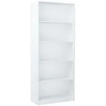 matkam Kinderbücherregal R6 74 x 180 x 35 cm Holz weiß