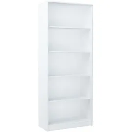 matkam Kinderbücherregal R6 74 x 180 x 35 cm Holz weiß