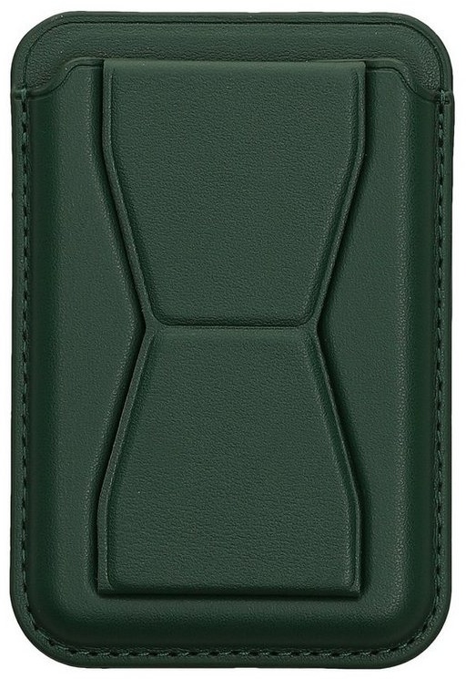 kwmobile Kartenhalter für Smartphones - Kunstleder Halter Halterung, (1-tlg., Etui 65 x 95 mm - Platz für 2 Karten) grün