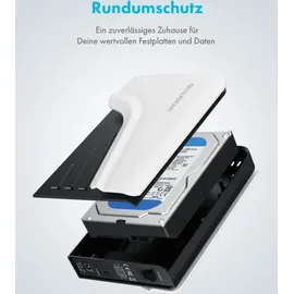 GRAUGEAR G-3501-A-10G 4 TB USB-C/USB-A Weiss