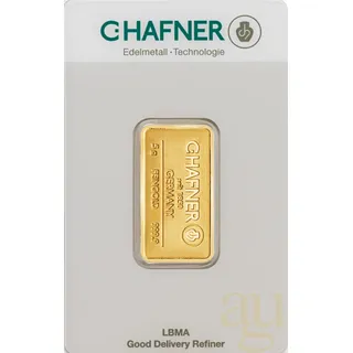5 Gramm Goldbarren C. Hafner