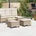 vidaXL Gartenhocker mit Kissen 55 x 55 x 36 cm beige 2 St.