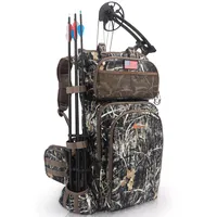 funvzu Jagdrucksäcke für Herren, Satteljagdtasche mit Bogenhalter, großer Compoundbogen Jagdrucksack & Seesäcke, Hirschjagd Rucksack mit Gewehrhalter (Sumpfschilf)