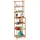 Relaxdays Badregal, Hellbraun, Holz, 44x180x33 cm, Badezimmer, Standregal, natur