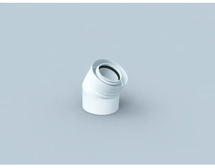 Bertrams Polyline LAS Bogen 41BG45-A60 Winkel 45°, DN 60/100, außen, weiß