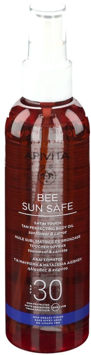 APIVITA BEE SUN SAFE Huile Corps Sublimatrice de bronzage SPF30 200 ml huile