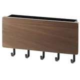 Wandmontierter Schlüsselhalter Mit 5 Haken, Kleiner Schlüsselhalter Aus Holz, Ideal Für Eingangsbereich, Flur, Küche Oder Büro (braun)