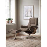 Stressless Relaxsessel STRESSLESS "Mayfair" Sessel Gr. Leder BATICK, Cross Base Eiche, Rela x funktion-Drehfunktion-PlusTMSystem-Gleitsystem-BalanceAdaptTM, B/H/T: 79 cm x 102 cm x 73 cm, braun (mole batick) Lesesessel und Relaxsessel