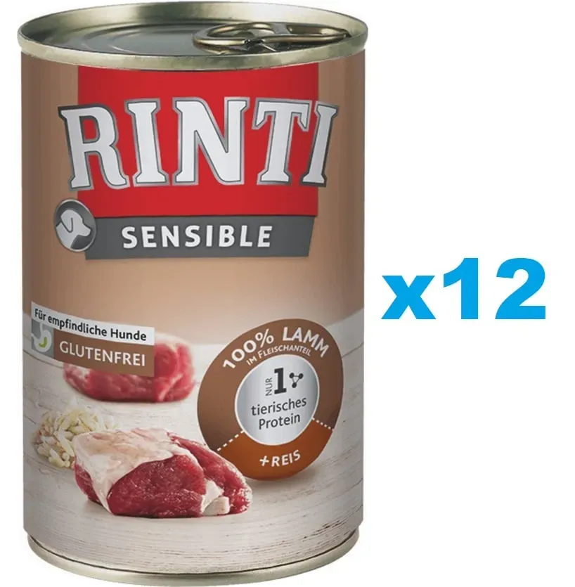 RINTI Sensible Lamm mit Reis 12x400 g