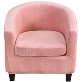 CHNSHOME Sesselüberwürfe Sesselschoner 2 Stück Sesselbezug Stretch Clubstuhlbezüge 1 Sitzer Sesselbezug Tullsta Barstuhlbezug cocktailsessel husse Rosa