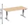 Geramöbel Schreibtisch Elevate Plus, elektrisch höhenverstellbar, HxBxT 630-1.280 x 1.600 x 800 mm, Buche/silber
