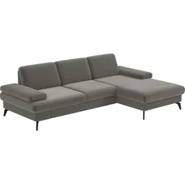 sit&more Ecksofa Morris L-Form Polyester 3-Sitzer Grau