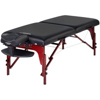 Master Massage cm Montclair Mobil Klappbar Massagebett Massagebank Kosmetikliege Massageliege, Schwarz, 71cm