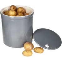 Mambocat Oskar Vorratsdose L in Grau Kartoffeltopf mit Deckel Aufbewahrungsbox Ton