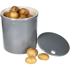 Mambocat Oskar Vorratsdose L in Grau Kartoffeltopf mit Deckel Aufbewahrungsbox Ton