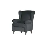 Möbel Kraft Ohrensessel Cozy dunkelgrau 83x102x87 (cm): B: 83 H: 102 T: 87.0