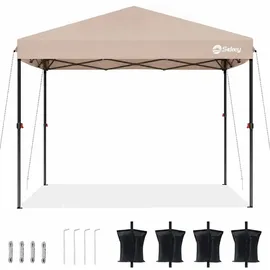Sekey Faltpavillon 3 x 3 m inkl. 4 Sandsäcke Khaki