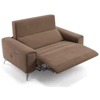 Sofanella 2-Sitzer Stoff BELLA, Relaxsofa, Designsofa, Designer Couch, Italienisches Sofa, 2er Sofa braun
