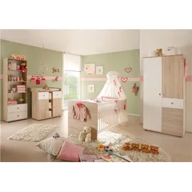 Stella Trading Kleiderschrank Wiki 90 x 191 x 53 cm Weiß/Eiche