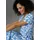 Aniston CASUAL Wickelkleid Blau/Weiß 48
