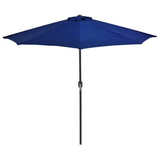 vidaXL Balkon-Sonnenschirm 270 x 135 cm blau halbrund