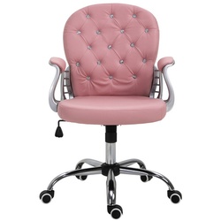 HOMCOM Bürostuhl, BxH: 59,5 x 105 cm, höhenverstellbar, Gestell aus Polypropylen - grau
