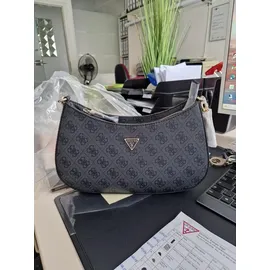 GUESS Noelle II Top Zipper Shoulder Bag Coal Logo - Einheitsgröße