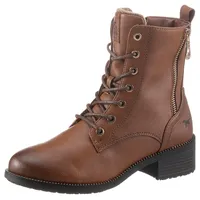 Mustang Schnürstiefelette, Schnürboots, Blockabsatz, mit praktischem Innenreißverschluss Gr. 39,