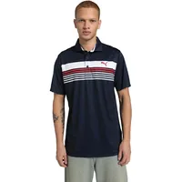 Puma West Polo Polos, Deep Navy-White Glow,