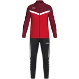 Jako Kinder Polyesteranzug Iconic rot/weinrot, 140