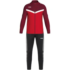 Jako Kinder Polyesteranzug Iconic rot/weinrot, 140